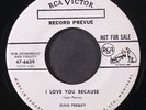 ELVIS PRESLEY: tryin' to get to you / i love you because RCA 7