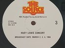 Huey Lewis And The News Concert March 2,3,4 1984 The Source NBC 84-8 2 LPs & Q