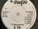 The Stranglers - No More Heroes - UK - Solid Centre - Black Print On White Label