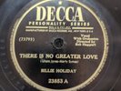 78 RPM There Is No Greater Love Solitude Billie Holiday Decca 23853
