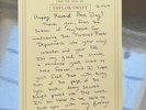 Taylor Swift RSD Letter Note Card Record Store Day The Tortured Poets Department