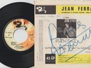 45T. JEAN FERRAT. DEDICACE au verso Pochette. signé, autographe. La montagne +3