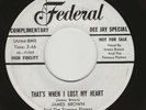 JAMES BROWN - That's When I Lost My Heart/Begging Begging - Federal WLP 12316