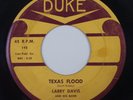 LARRY DAVIS: Texas Flood US Duke Blues R&B Orig Stevie Ray Vaughan 45 Hear