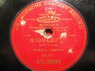 April 1902 Enrico CARUSO Flush Label G&T RIGOLETTO Questa o Quella Cottone 52344