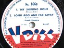 78 RPM RECORD V-DISC 166 FRANK SINATRA & BING CROSBY DARLING & SHINING E+ COND.