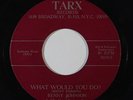 Sweet Soul 45 BENNY JOHNSON What Would You Do?/Fresh Out Of Teardrops on Tarx NM
