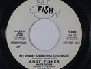 Northern Soul 45 ANDY FISHER My Heart's Beating Stronger on Fat Fish VG++ promo
