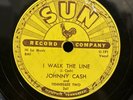 JOHNNY CASH I Walk The Line / Get Rhythm  SUN 78 rpm shellac
