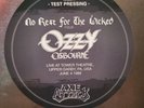 Ozzy Osbourne - No Rest For the Wicked Tour 2 LP - VINYL TEST PRESSING -New Mint