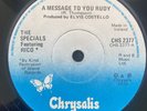 THE SPECIALS,-A MESSAGE TO YOU RUDY, Irish Chrysalis IssueTT5,1979. Ska, 2 Tone.