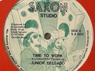 JUNIOR DELGADO Time To Work SAXON UK Murder  Hard 80's Roots Reggae 12