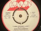 THE NEON PHILHARMONIC Long Distance Love Affair LONDON NORTHERN SOUL 45 RARE