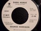 Dark Horse By George Harrison On Apple Records Promo 45 (P- 1877)  VG+ Nice