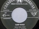 SANTO & JOHNNY - 'SLEEP WALK' 45 rpm 1959 1st Press   Canadian American Records