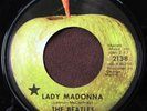 Beatles 45 1970 Lady Madonna Apple Label with Black Star LA Only, NM