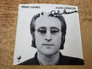SIGNED SLEEVE 1970s VG+ JOHN LENNON MIND GAMES/MEAT CITY 1868 45