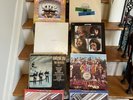The Beatles Vinyl 9 Lot- Blue Album Is Missing One Sleeve.