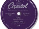 1958 PEGGY LEE Rhythm & Blues 78 RPM Record. Fever. E+