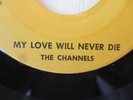 Channels MY LOVE WILL NEVER DIE / BYE BYE BABY (DOO WOP 45) #1021 PLAYS MINT