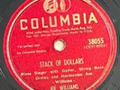 Joe Williams “Stack Of Dollars” / “Mellow Apples” 78 RPM 10” 1947