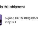 IN HAND Olivia Rodrigo GUTS Black Vinyl w/ Signed Insert Autograph SEALED 180g