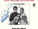 Captain and Tennille Signed 45 Pic Slv Love Will Keep Us Together Near Mint Cond