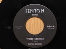 Rhythm Rockers surf teen B inst surf rock 45 Three Strikes bw Surf Around Fenton