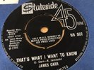 Northern Soul -James Carr - That's  What I Want To Know-Stateside SS 507