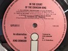 KING CRIMSON IN THE COURT OF THE CRIMSON KING RARE 1969 UK PINK ISLAND A2/B3