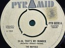 THE MAYTALS 54-46 That’s My Number R ALPHONSO Dreamland PYRAMID PYR6030 1968 EX