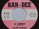 SAXIE RUSSELL El Monkey & Come Dance With Me ORIGINAL Soul-R&B RAN-DEE Near Mint