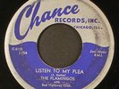 FLAMINGOS: listen to my plea / cross over the bridge CHANCE 7