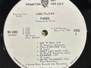 SMALL FACES LONG PLAYER 1971 US WARNER BROTHERS WHITE LABEL PROMO PLAIN COVER
