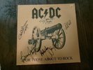 AC/DC FOR THOSE ABOUT TO ROCK AUTOGRAPHED RECORD