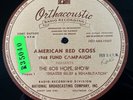 1948 BOB HOPE SHOW & BING CROSBY SHOW Red Cross 16” TRANSCRIPTION DISC Rare