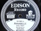 78 RPM RECORD EDISON 51190 KAPLAN'S MELODISTS & ATLANTIC ORCH. 1923 ANNABELL EE+