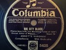 78Rpm Jazz, Annette Hanshaw 'Big City Blues / That's You Baby' Columbia