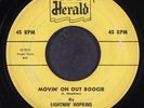 LIGHTNIN' HOPKINS: movin' on out boogie / sick feelin' blues HERALD 7
