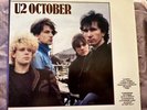 U2 October 12 inch Vinyl Album LP record Island Records 1981 A1 B1 First Press