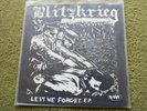 BLITZKRIEG – LEST WE FORGET EP 7″ – Nr MINT UK 1982 PUNK NO FUTURE