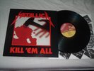METALLICA Kill 'Em All LP ORIGINAL UK IMPORT YELLOW/RED label press  NMint