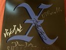 X THE BAND-SMOKE & FICTION BLUE VINYL SIGNED-Art of Music Exbt-LIMITED EDITION