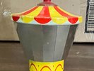 1950's RED RAVEN Records Magic Mirror tin carousel