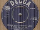 RONNIE JONES*ANYONE WHO KNOWS WHAT LOVE IS*BEAT MUSIC*DECCA*HEAR IT