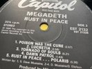 MEGADEATH RUST IN PEACE 1stORIG PRESS VINYL LP COMBAT/CAPITOL EST2132 1990 GB VG