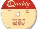 1956 JOHNNY CASH Country 78 RPM Record I Walk the Line/ Get Rhythm. Sun Sessions