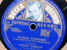 DJANGO REINHARDT  & QHFC / Porto Cabello - Babik / 78 rpm DECCA F 9242 (FR)