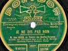 JEAN GABIN / Je ne dis pas non - Lea - Leo - Elie / 78 rpm POLYDOR 521764 (FR)