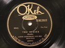 JAZZ LOUIS ARMSTRONG & HOT FIVE Two Deuces / Squeeze Me OKEH 8641  E-
